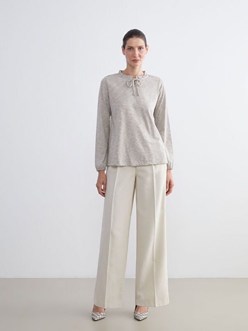 F?rf?rl? Ba?lamal? Yaka Bluz