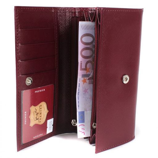 Портмоне женское Premier-DM-1 н/к, 6 отд, 4 карм, бордо сафьян (582) 205350  фото 3