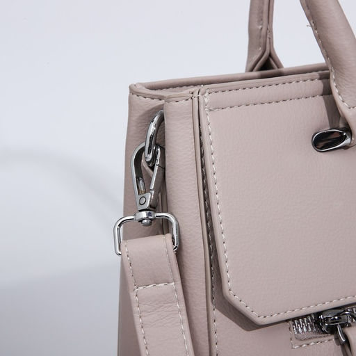 Сумка-тоут на молнии, наружный карман, цвет бежевый - Simaland фото 5