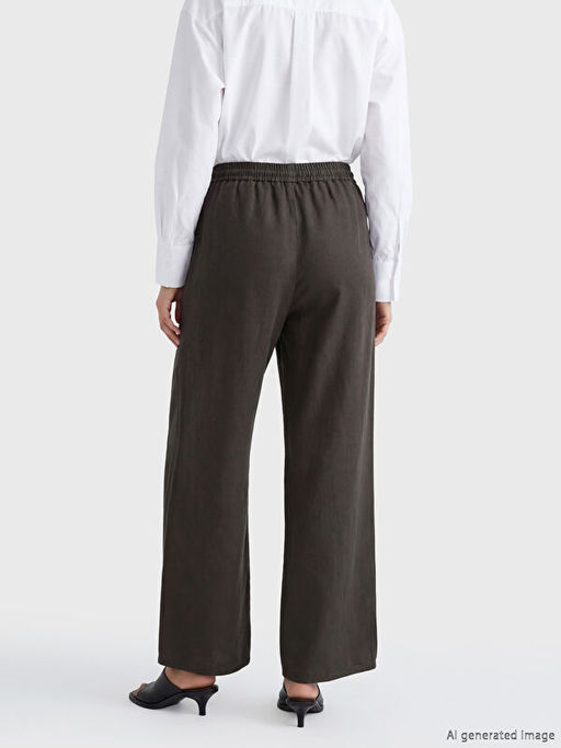 Beli Lastikli Wideleg Kad?n Jean Pantolon