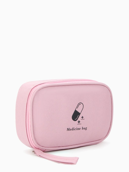 Косметичка-аптечка дорожная на молнии, с ручкой, Medicine bag, розовая - Simaland фото 3
