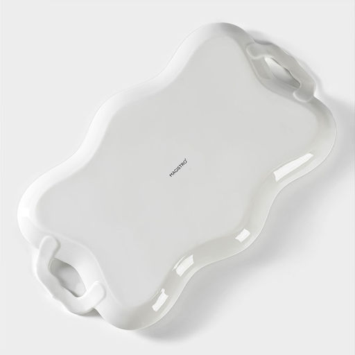 Блюдо для подачи Magistro «Бланш», 37.5×22.3×3.5 см см, фарфор, белое