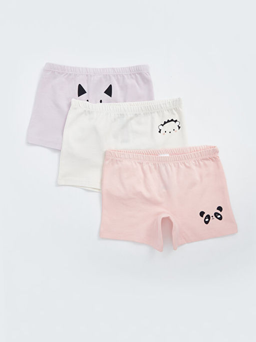 Bask?l? K?z ?ocuk Boxer 3l?