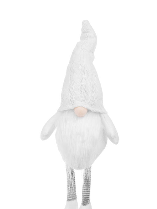 Фигура текстиль «Гном в белом» 55 см, 1 LED, от батареек AG13×3, свечение тёплое белое