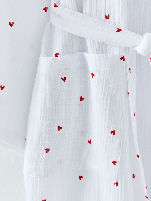 Халат женский белый с принтом в сердечко - Mark formelle фото 7