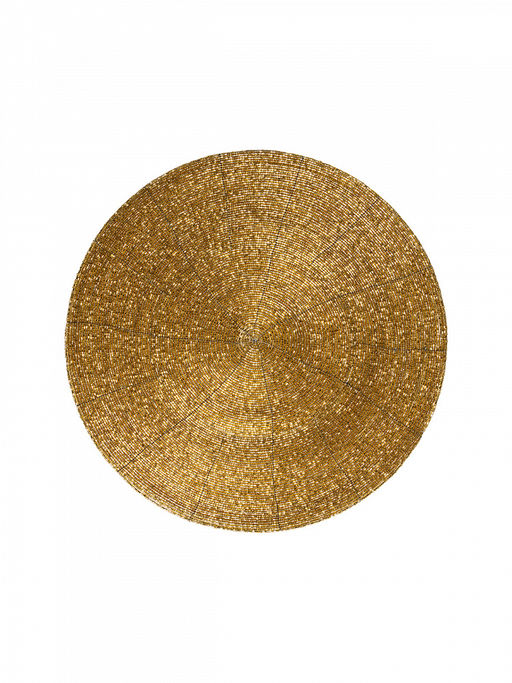 Салфетка сервировочная D35 золотой бисер