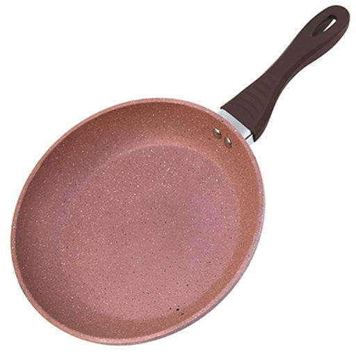 Сковорода с керамическим покрытием Рябчик д26см h4,7см, 2л, с мраморной крошкой, прорезиненная ручка, 2 цвета (Китай) - Домашняя мода фото 3