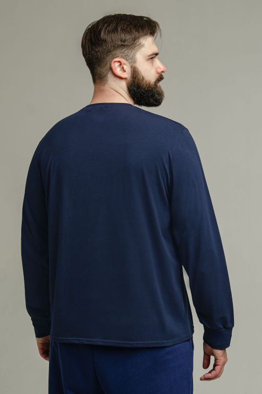 Арт. 67127/3 Лонгслив мужской 48-56 (5 шт) Цвет:темно-синий - Идеал фото 4