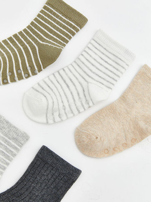 ?izgili Erkek Bebek Soket ?orap 5li