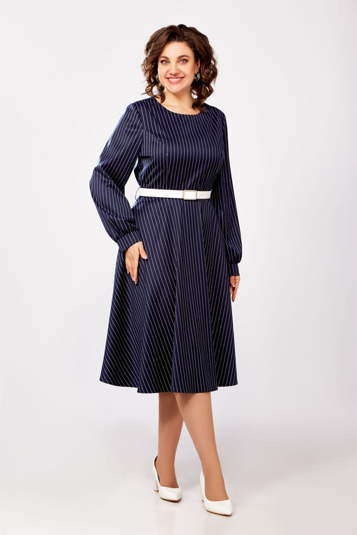 Платье Swallow 810 темно-синий+белая полоска фото 7