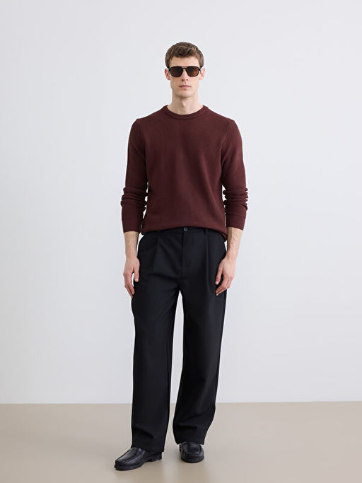 Bisiklet Yaka Erkek Triko Kazak