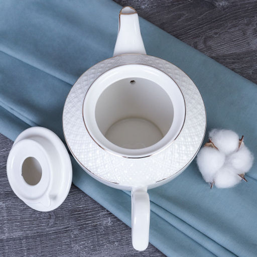 Чайный набор 13 предметов 260 мл 900 мл на ножке / GA2-13G /уп 4/ костяной фарфор - Галеонтрейд фото 17