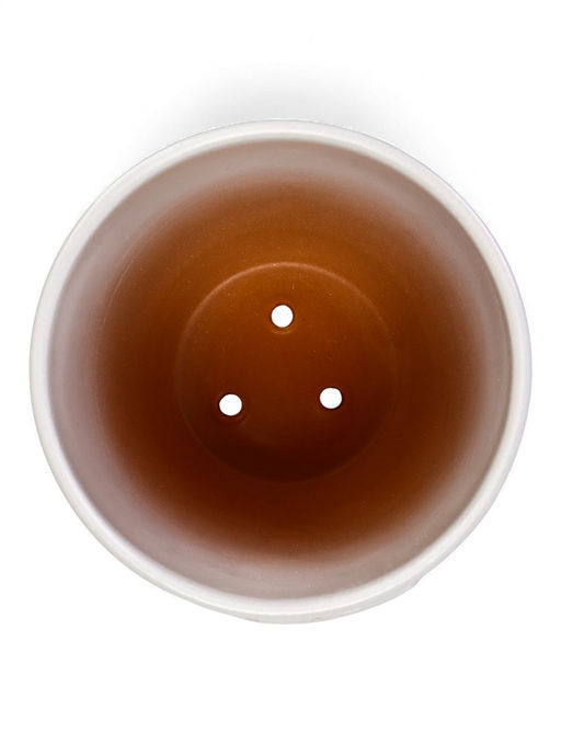 Горшок цветочный с поддоном 2,5 л, d18/h16 см белый керамика, "Голландия" (М)