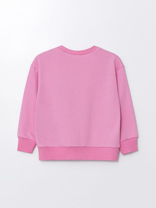 Bisiklet Yaka Bask?l? Uzun Kollu K?z ?ocuk Sweatshirt - Waikiki фото 2