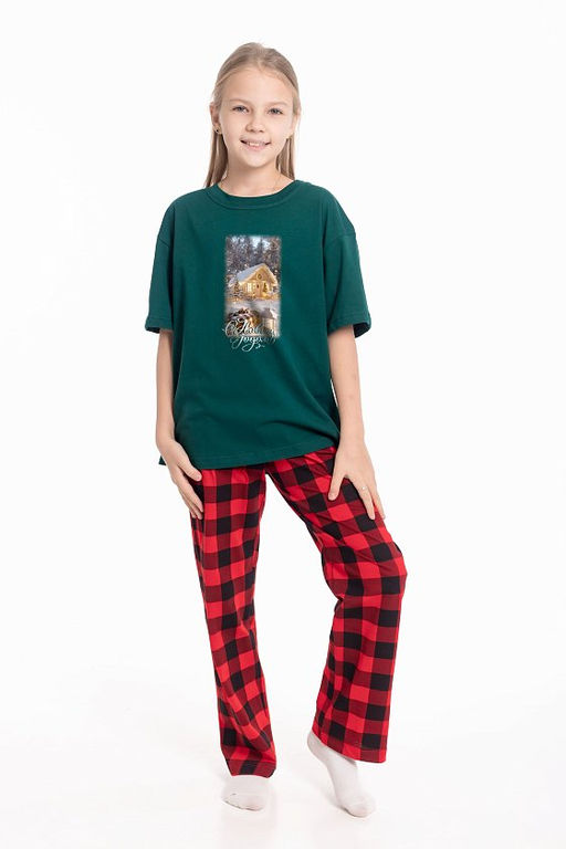 Футболка М225119Пз зеленый - Елена фото 2