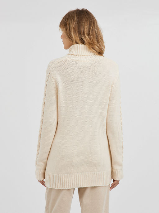 водолазка женская удлиненная с вязаным узором - Glenfield фото 9