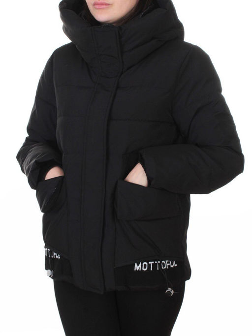 PE23-2 BLACK Куртка зимняя женская оверсайз (150 гр. холлофайбер)