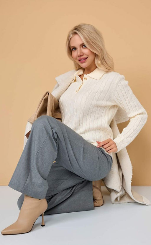 Джемпер F422-1520 milk - Fine joyce фото 11