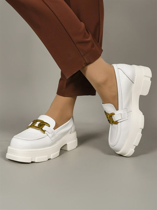 Лоферы женские/ Броги P-48P White - Piniolo фото 2