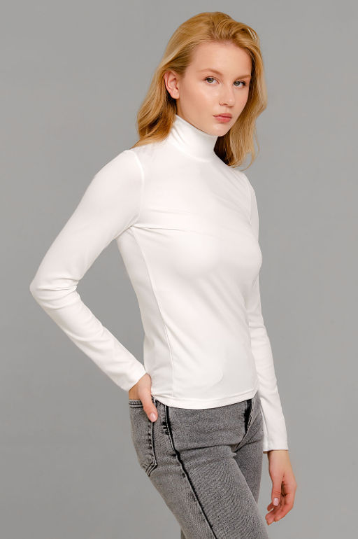 Арт.12803/4 Водолазка женская  42-50 (5 шт) Цвет:молочный