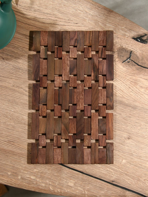 Коврик из тикового дерева, 30×20×0.7 см