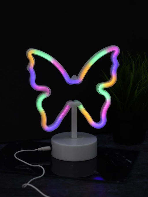 Неоновый LED ночник настольный "Butterfly", свечение mix (20*23,5 см)