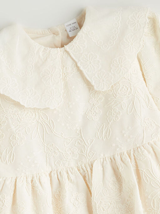 Bebe Yaka Nak??l? K?z Bebek Elbise