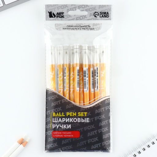 Цена за 10 шт. Ручка пластик шариковая, синяя паста, 0,5 мм Удар ярости - Artfox фото 2