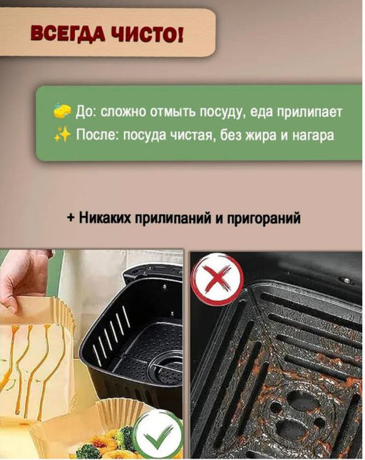 Форма бумага для аэрогриля 16х16см 100 ш