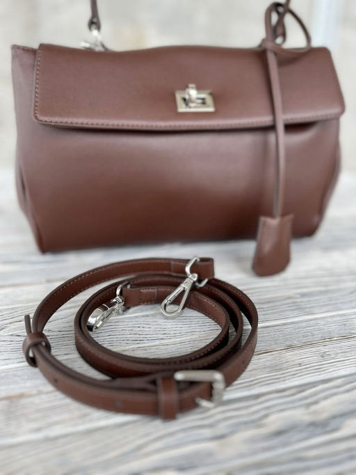 Женская кожаная сумка-портфель 8399-2 Кофе - Sergio valentini фото 8