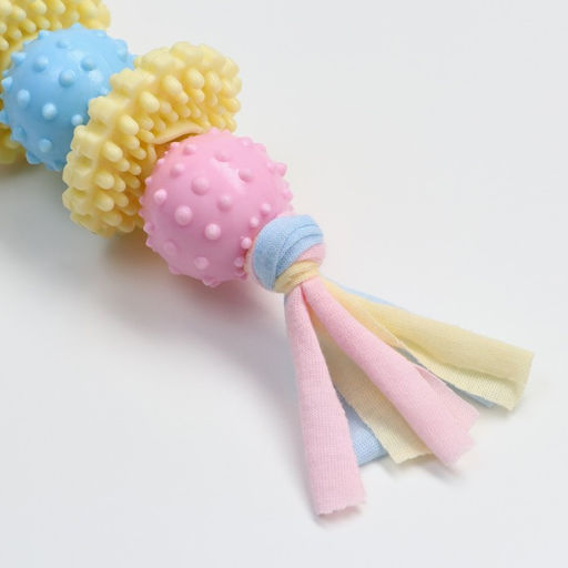 Игрушка жевательная Пижон Premium на верёвке, 5 элементов, термопластичная резина, микс  фото 3