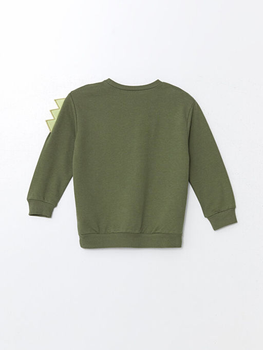 Bisiklet Yaka Uzun Kollu Bask?l? Erkek Bebek Sweatshirt ve E?ofman Alt 2li Tak?m