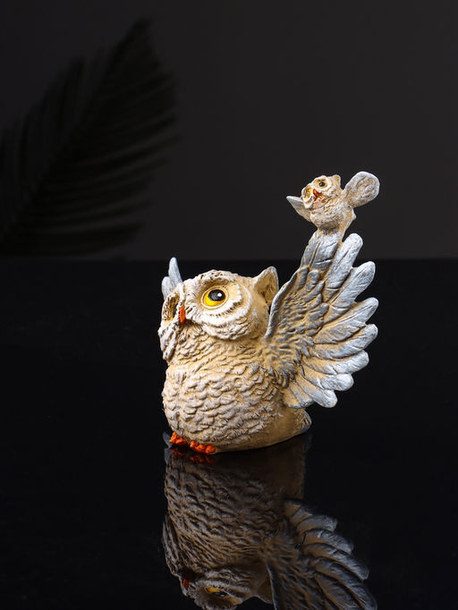 Фигурка полистоун «Сова с совенком на крыле», 9.3×13.5×5.2 см