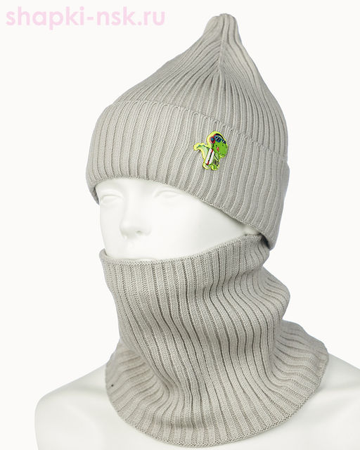 02-81-M Комплект для мальчика флис (шапка+снуд) (48-50)