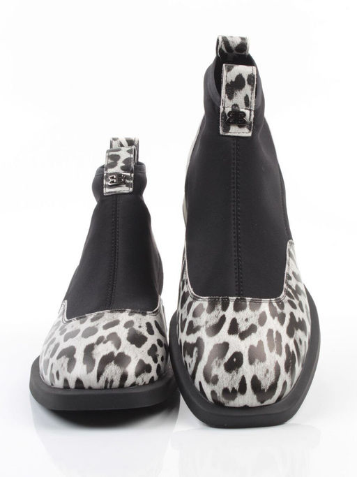 01-B44B-81H WHITE/LEOPARD Ботинки демисезонные женские (натуральная кожа, текстиль, байка) - Фабричный китай фото 9