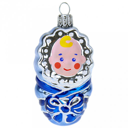 Елочная игрушка фигурка стеклянная Малютки, ручная художественная роспись, подарочная упаковка, набор 2шт (Россия) - Домашняя Мода фото 2