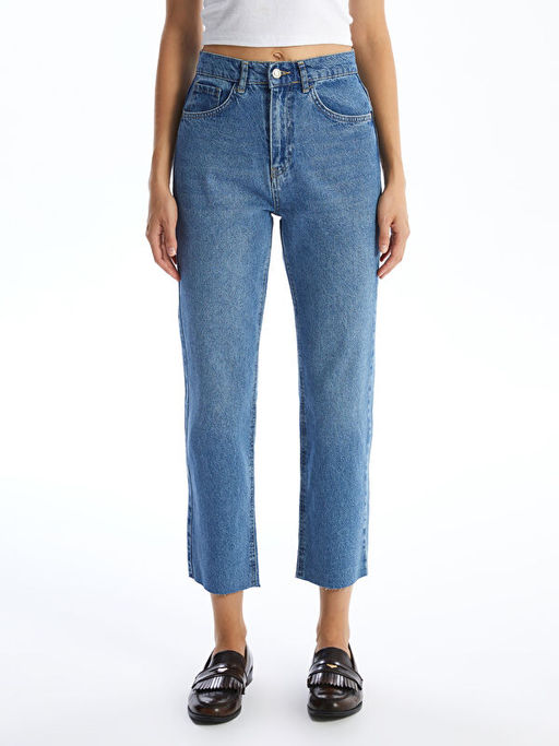 Straight Fit Kad?n Jean Pantolon