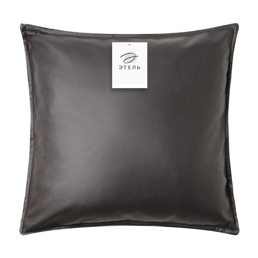 Чехол на подушку Этель кожзам 45*45 см, черный  фото 4