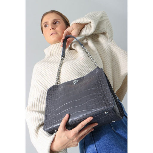 Сумка-тоут на молнии, цвет серый - Simaland фото 4