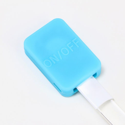 Ошейник с подсветкой, зарядка от USB, размер M, ОШ 37-46 см, 3 режима, голубой - Пижон фото 6