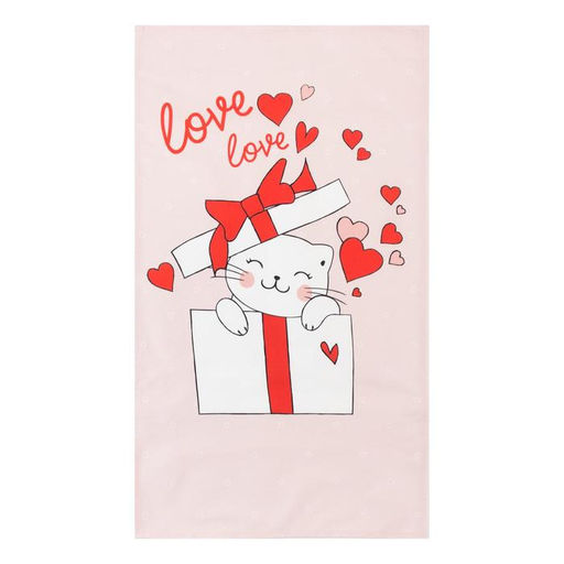 Цена за 2 шт. Полотенце Этель Cat's love 40х73 см, 100% хлопок, саржа 190 гр/м2  фото 2