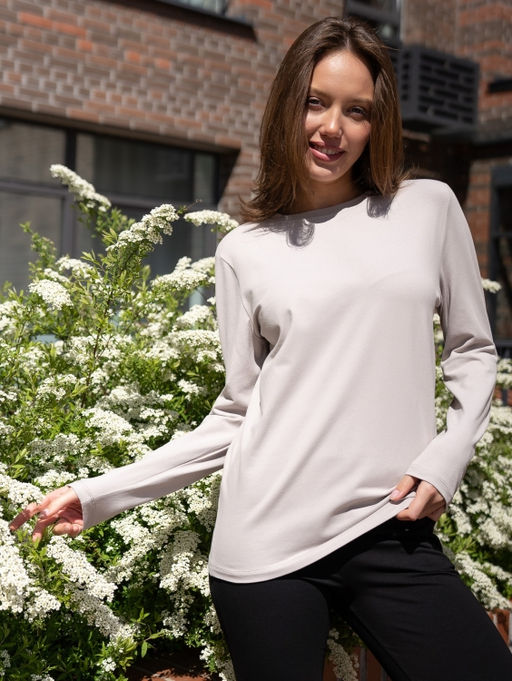 Лонгслив с эффектом персика хлопок 95%, лайкра 5% - Binita фото 30