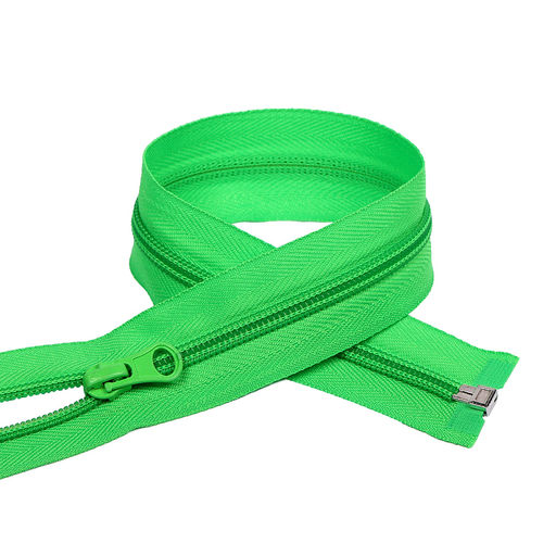 Молния Mzip пласт. спираль №5-N 50см цв.F238 ярк.зеленый уп.10шт
