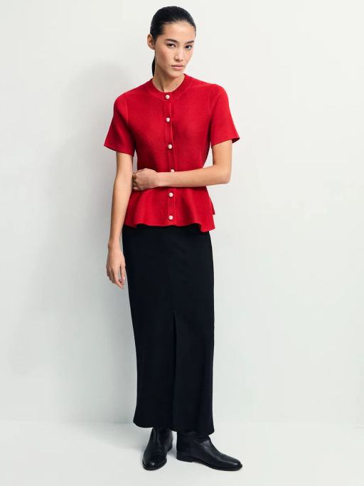 Приталенный джемпер с баской / Zarina