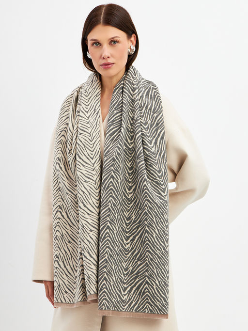 В составе шерсть и кашемир! теплый двусторонний палантин - Tantino фото 6