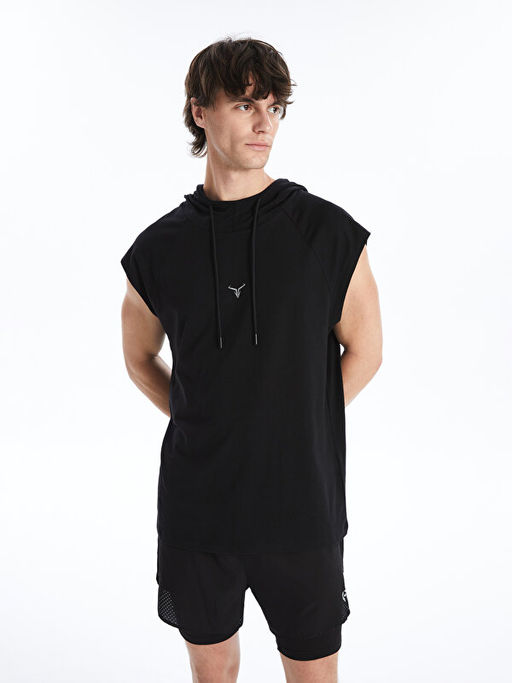 Kap??onlu Penye Erkek Kolsuz Ti??rt - Waikiki фото 2