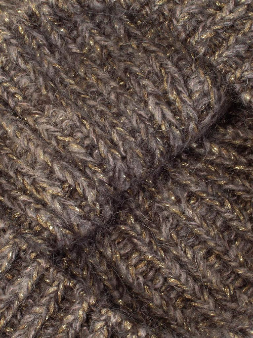 Шапка жен. мох+шерсть+виск+люр LB-BR55034 d.brown/gold - Labbra фото 8