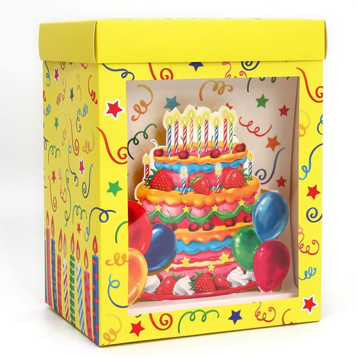 Коробка складная С Днём рождения!, 18 х 23 х 14см