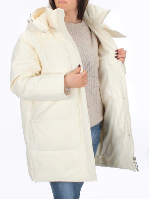 H23-680 MILK Куртка зимняя облегченная женская (150 гр. холлофайбер) - Фабричный китай фото 6