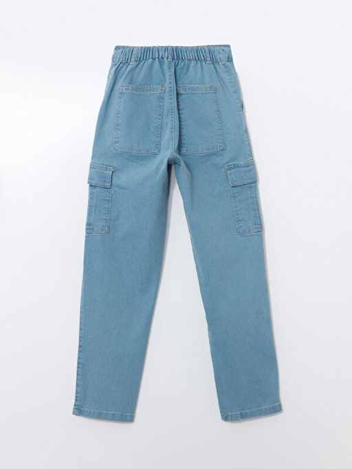 Beli Lastikli Erkek ?ocuk Kargo Jean Pantolon
